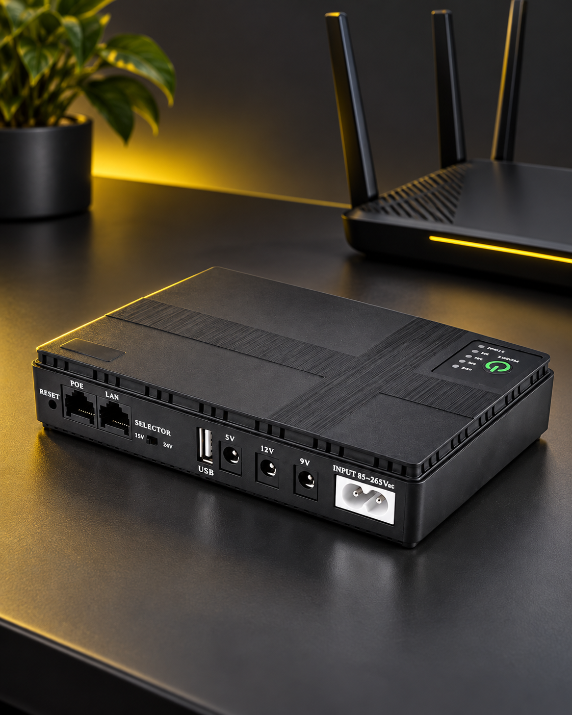 Чорний Mini UPS 10400 mAh